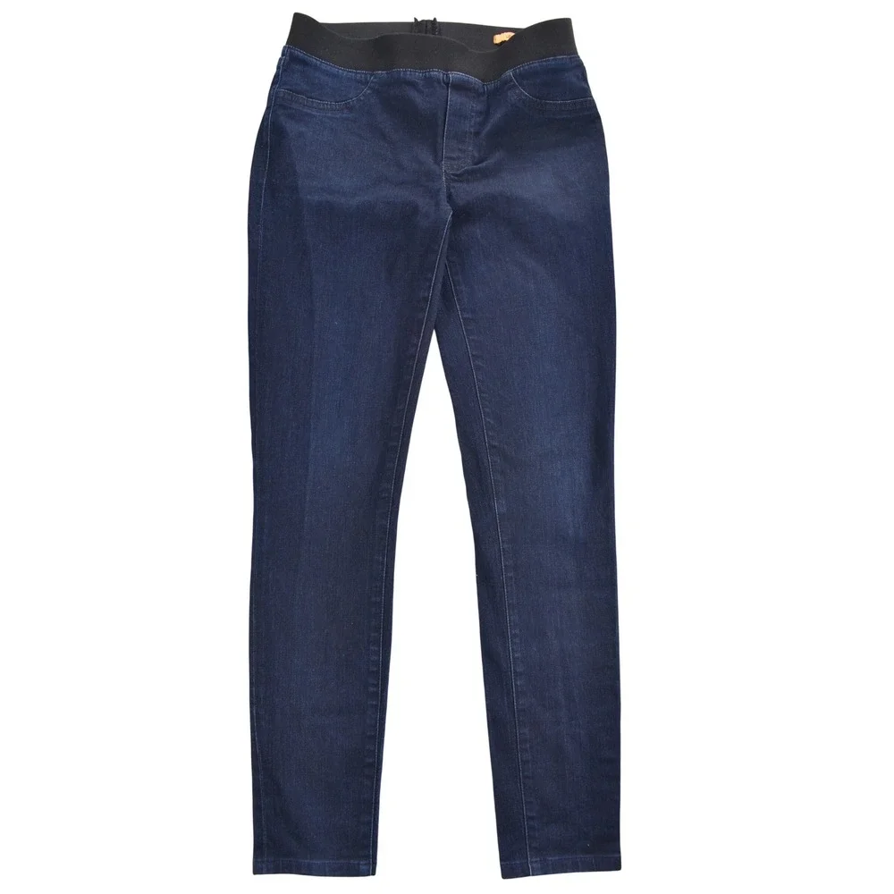 Tory Burch Indigo Denim Leggings Elastic Waist Skinny Jeggings Size 27